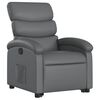 vidaXL Fauteuil inclinable Gris Similicuir