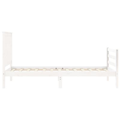 vidaXL Cadre de lit sans matelas blanc 90x200 cm bois massif