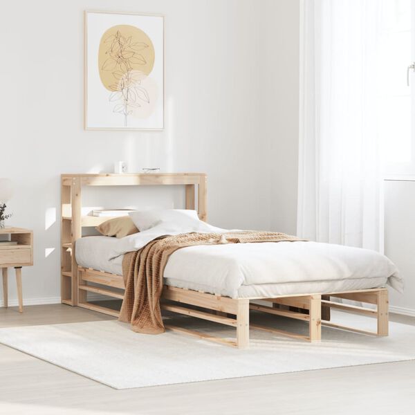 vidaXL Cadre de lit sans matelas 75x190 cm bois de pin massif