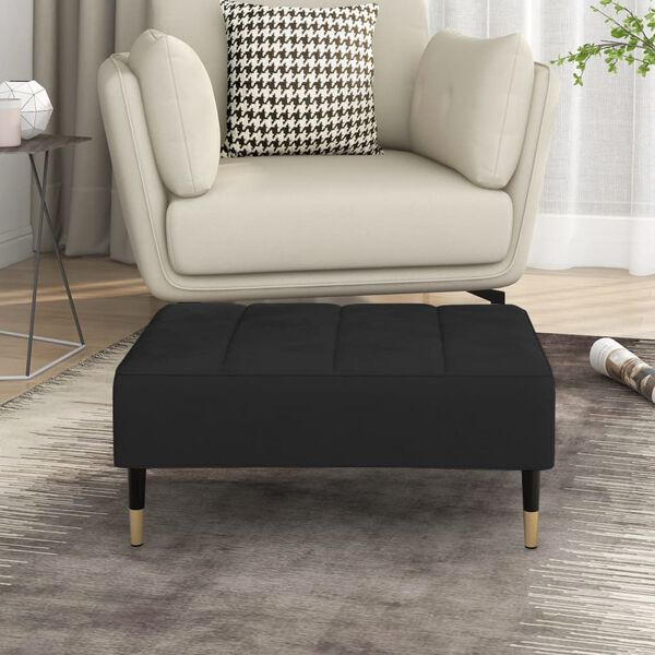 vidaXL Repose-pied Noir 78x56x32 cm Velours