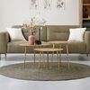 LABEL51 Tapis Jute Rond 150x150 cm XL Vert arm&eacute;e
