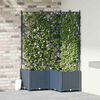 vidaXL Cache-pot de jardin 3 pcs Gris 80 x 80 x 143 cm Acier