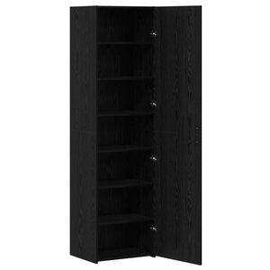 vidaXL Haut Armoire Ch&ecirc;ne noir 50 x 42,5 x 185 cm