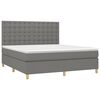 vidaXL Sommier &agrave; lattes de lit et matelas et LED Gris fonc&eacute; 160x200 cm