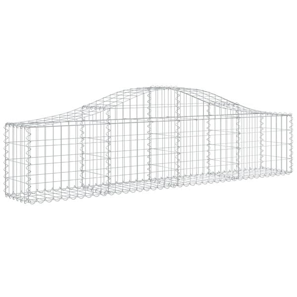 vidaXL Paniers &agrave; gabions arqu&eacute;s 4 pcs 200x30x40/60 cm Fer galvanis&eacute;