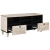 vidaXL Unites TV avec tiroir Blanc 100 x 33 x 46 cm Bois d'ing&eacute;nierie