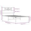 vidaXL Cadre de lit m&eacute;tal sans matelas avec t&ecirc;te de lit blanc 90x200cm