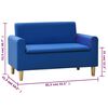 vidaXL Canap&eacute; &agrave; 2 places pour enfants Bleu Similicuir