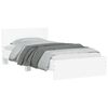 vidaXL Cadre de lit sans matelas avec t&ecirc;te de lit blanc 100x200 cm