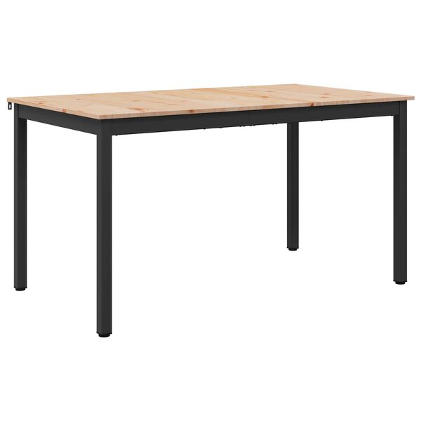 vidaXL Table de salle &agrave; manger / Table de repas Naturel