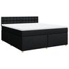vidaXL Sommier &agrave; lattes de lit avec matelas Noir 180x200 cm Tissu