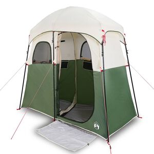 vidaXL Tente de douche 2 personnes vert imperm&eacute;able
