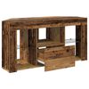 vidaXL Meuble TV LED d'Angle Bois ancien 100 x 40 x 50 cm