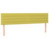 vidaXL Sommier &agrave; lattes de lit et matelas et LED Vert 200x200 cm Tissu