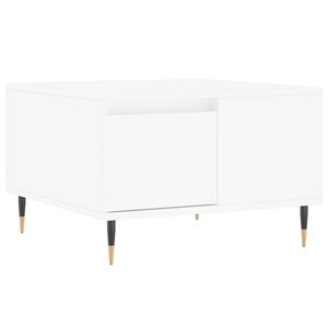 vidaXL Table basse blanc 55x55x36,5 cm bois d'ing&eacute;nierie