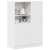 vidaXL Ensemble d'armoires de cuisine 2 pcs blanc bois d'ing&eacute;nierie