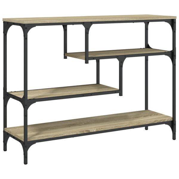 vidaXL Table console ch&ecirc;ne sonoma 100x30x75 cm bois d'ing&eacute;nierie