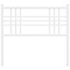 vidaXL T&ecirc;te de lit de remplacement m&eacute;tal blanc 100 cm