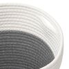vidaXL Paniers de rangement 2 pcs gris et blanc Ø28x28 cm coton