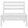 vidaXL Salon de jardin 5 pcs Blanc Bois de pin massif