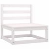 vidaXL Salon de jardin 5 pcs Blanc Bois de pin massif