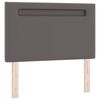vidaXL Lit &agrave; ressorts avec matelas Gris 90 x 200 cm Simili cuir