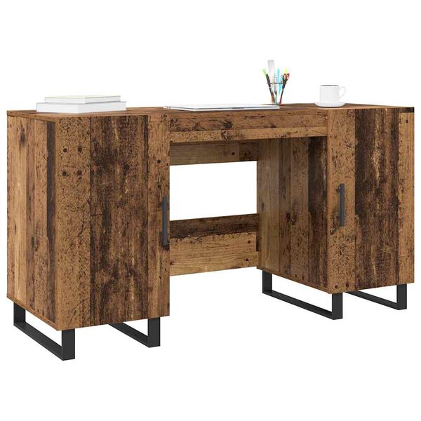 vidaXL Bureau Bois ancien 140 x 50 x 75 cm Bois d'ing&eacute;nierie
