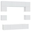 vidaXL Ensemble de meubles TV 8 pcs Blanc Bois d'ing&eacute;nierie