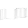 vidaXL Barri&egrave;re pour chien porte pliable 8panneaux blanc bois peuplier