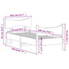 vidaXL Cadre de lit sans matelas 75x190 cm bois de pin massif