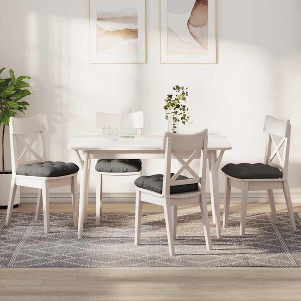 vidaXL Coussins de siège 4 pcs Gris clair 45 x 45 cm