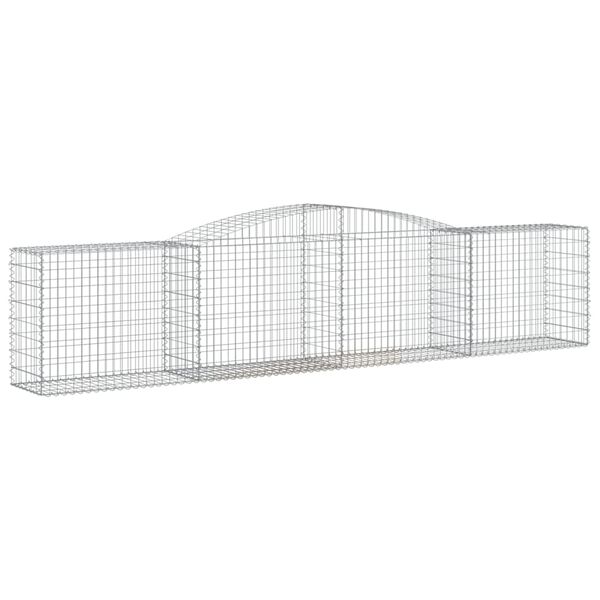 vidaXL Paniers &agrave; gabions arqu&eacute;s 7 pcs 400x50x80/100 cm Fer galvanis&eacute;