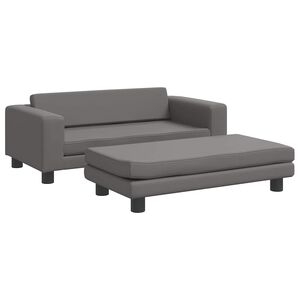 vidaXL Lit pour chien avec extension gris 100x50x30 cm similicuir