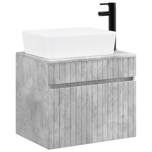 vidaXL Ensemble de mobilier de salle de bain Gris b&eacute;ton