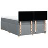 vidaXL Sommier &agrave; lattes de lit avec matelas Gris clair 140x200cm Tissu