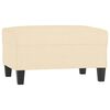 vidaXL Canap&eacute; &agrave; 3 places avec repose-pieds Cr&egrave;me 210 cm Tissu