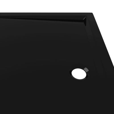 vidaXL Receveur de douche rectangulaire ABS Noir 70x100 cm