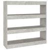 vidaXL Biblioth&egrave;que/S&eacute;parateur de pi&egrave;ce Gris b&eacute;ton 100x30x103 cm