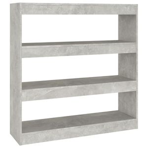 vidaXL Biblioth&egrave;que/S&eacute;parateur de pi&egrave;ce Gris b&eacute;ton 100x30x103 cm
