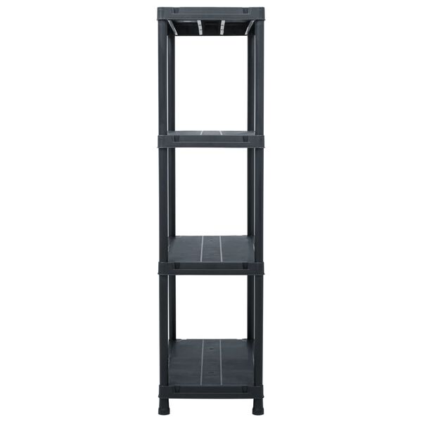 vidaXL &Eacute;tag&egrave;res de rangement 5 pcs Noir 60x30x138 cm Plastique