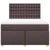vidaXL Sommier &agrave; lattes de lit avec matelas Marron fonc&eacute; 160x200 cm