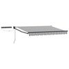 vidaXL Auvent r&eacute;tractable &eacute;lectrique Anthracite et blanc 3 x 2 m
