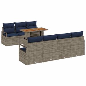 vidaXL Ensemble de canap&eacute; de jardin 8 pc 7-Nombre de places