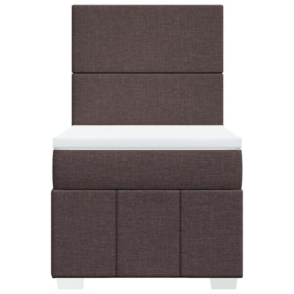 vidaXL Sommier &agrave; lattes de lit avec matelas Marron fonc&eacute; 90x190 cm