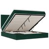 vidaXL Cadre de lit ottoman avec matelas vert fonc&eacute; 200x200 cm velours
