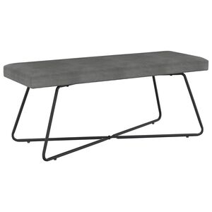 vidaXL banc Gris fonc&eacute; 110 x 40 x 45 cm Velours