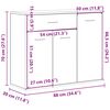 vidaXL Buffet vieux bois 88x30x70 cm bois d'ing&eacute;nierie