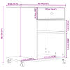 vidaXL Support d'imprimante avec roulettes noir 60x40x68,5 cm