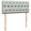 vidaXL Cadre de lit ottoman et matelas gris clair 120x200 cm velours