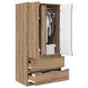 vidaXL Cabinet de salle de bain Ch&ecirc;ne artisanal 79,5 x 49 x 156 cm